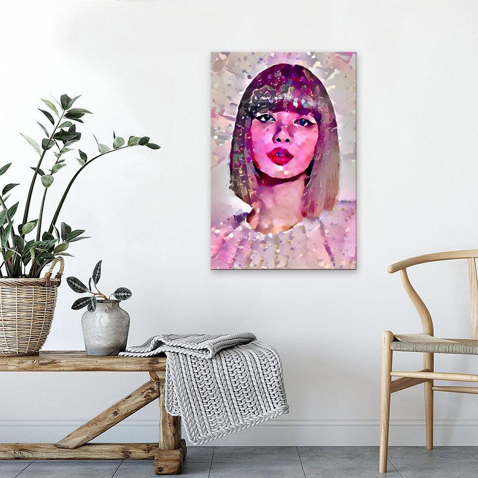 Blonde Pop Artist 1 Piece HD Multi Panel Canvas Wall Art Frame-Original Frame