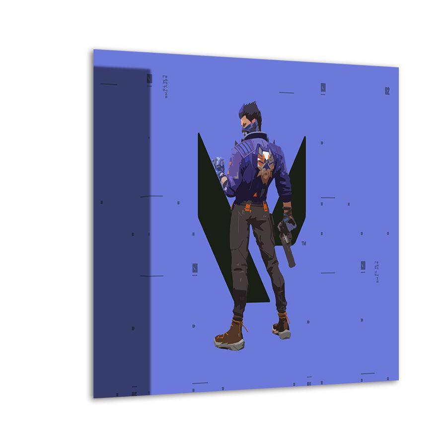 Blue Fortnite Cartoon 1 Piece HD Multi Panel Canvas Wall Art Frame-Original Frame
