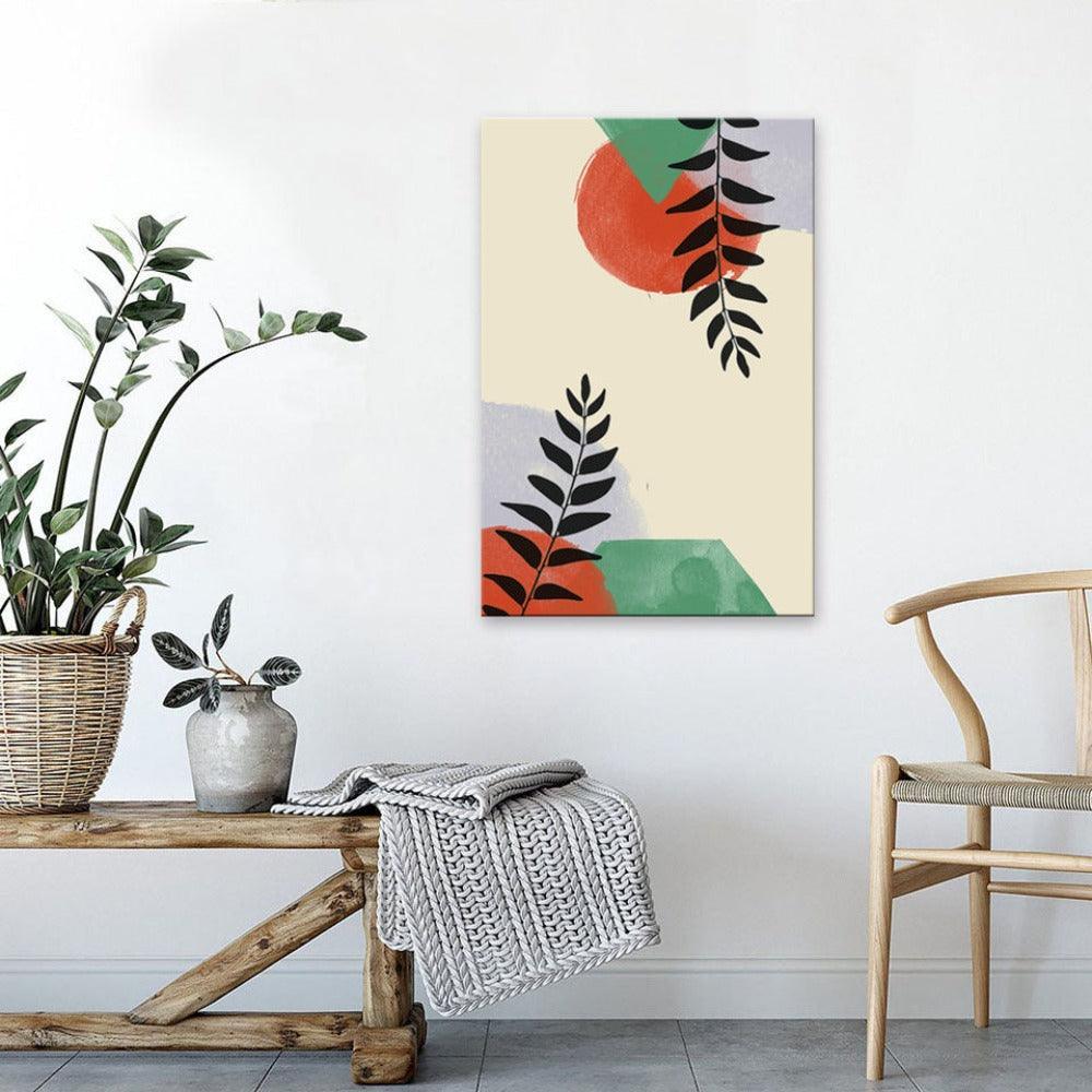 Circles Abstract 1 Piece HD Multi Panel Canvas Wall Art-Original Frame