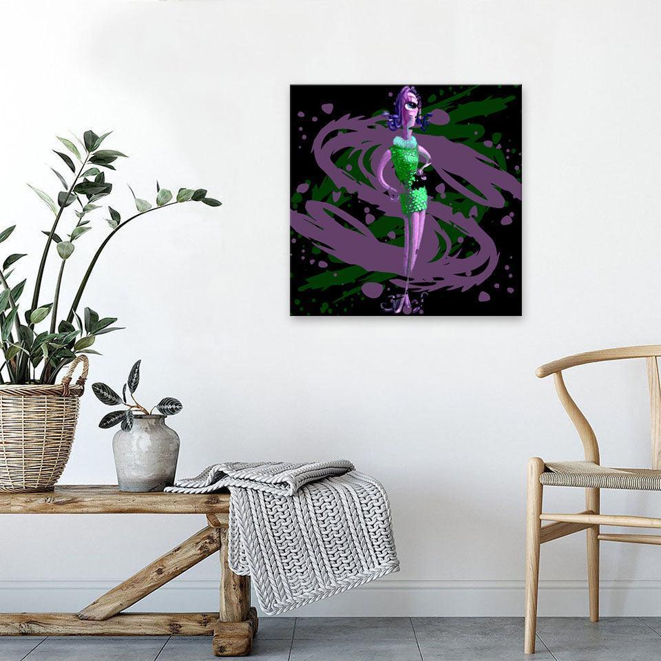 Monsters Inc Celia 1 Piece HD Multi Panel Canvas Wall Art Frame-Original Frame