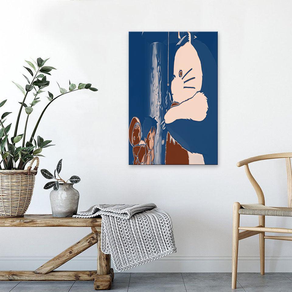 The Abstract Cat Cartoon 1 Piece HD Multi Panel Canvas Wall Art Frame-Original Frame