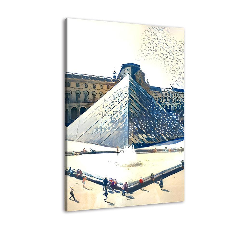Abstract Louvre Piece HD Multi Panel Canvas Wall Art Frame-Original Frame