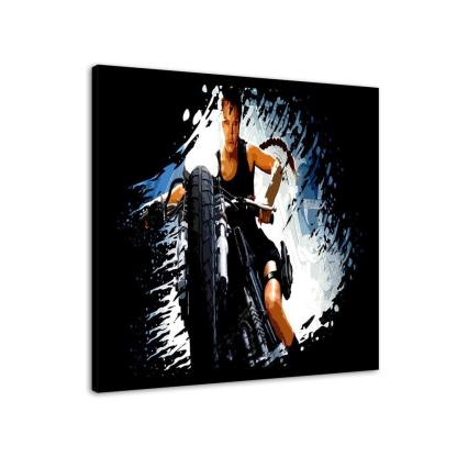 Angelina Jolie Bike 1 Piece HD Multi Panel Canvas Wall Art Frame-Original Frame