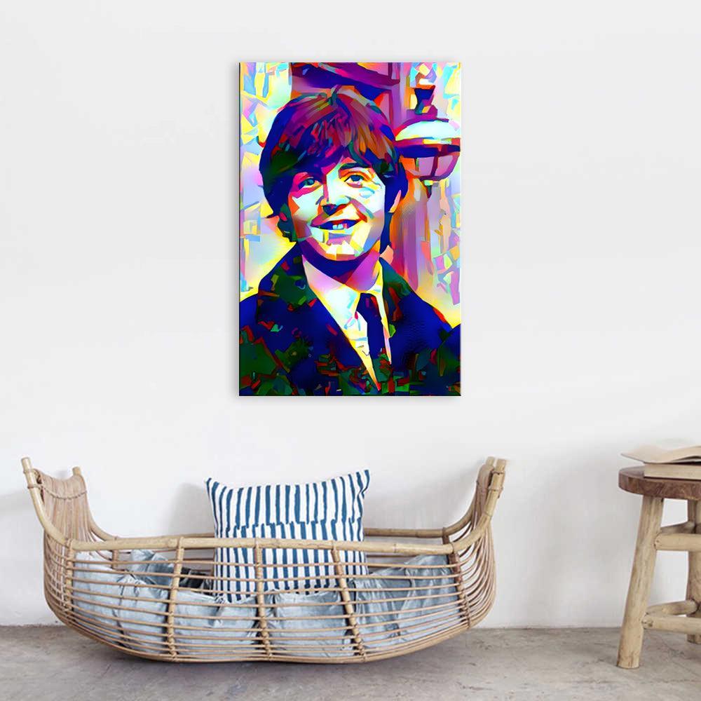 The Beatles Smile 1 Piece HD Multi Panel Canvas Wall Art Frame-Original Frame
