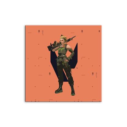 Orange Fortnite Cartoon 1 Piece HD Multi Panel Canvas Wall Art Frame-Original Frame