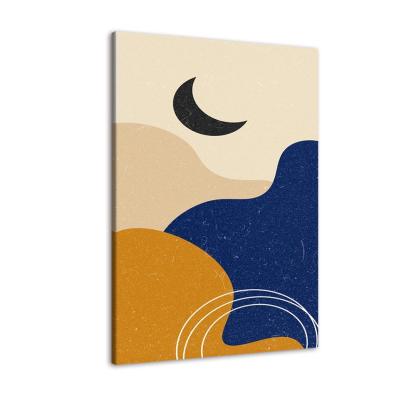 The Abstract Half Moon 1 Piece HD Multi Panel Canvas Wall Art Frame-Original Frame