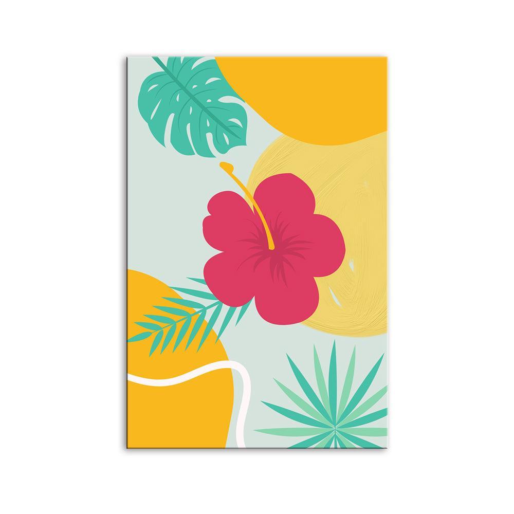 The Abstract Summer Flower 1 Piece HD Multi Panel Canvas Wall Art Frame-Original Frame