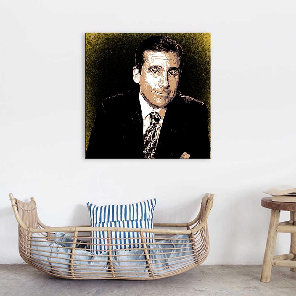 Steve Carrel 1 Piece HD Multi Panel Canvas Wall Art Frame-Original Frame