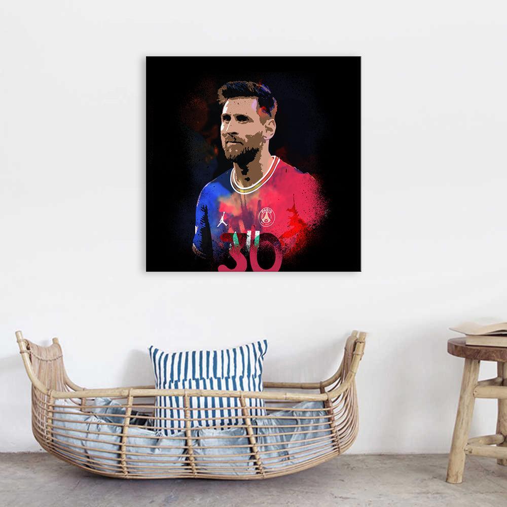 Lionel Messi 1 Piece HD Multi Panel Canvas Wall Art Frame-Original Frame