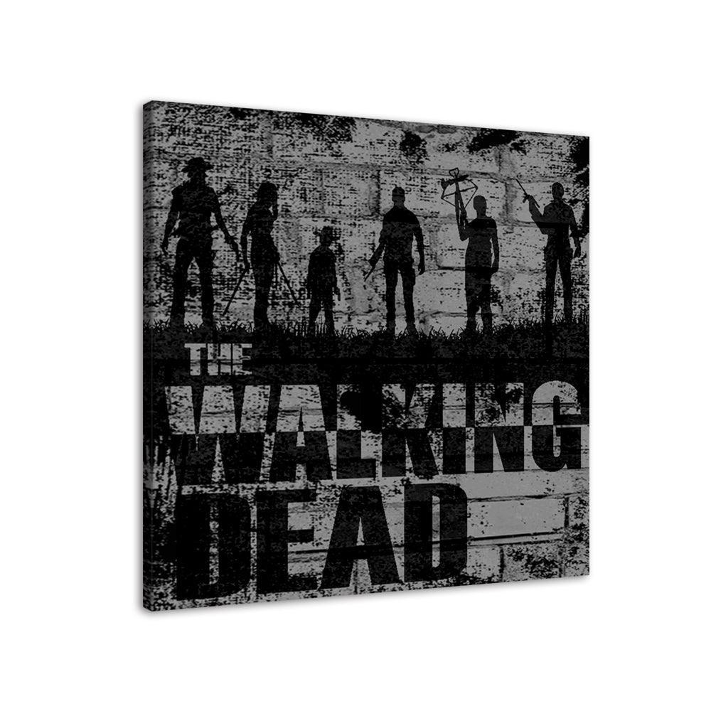 Black & White The Walking Dead 1 Piece HD Multi Panel Canvas Wall Art Frame-Original Frame