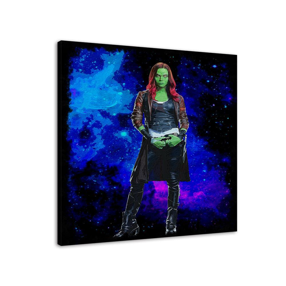 Gamora Guardians Of The Galaxy 1 Piece HD Multi Panel Canvas Wall Art Frame-Original Frame