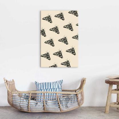 The Black Butterfly 1 Piece HD Multi Panel Canvas Wall Art Frame-Original Frame