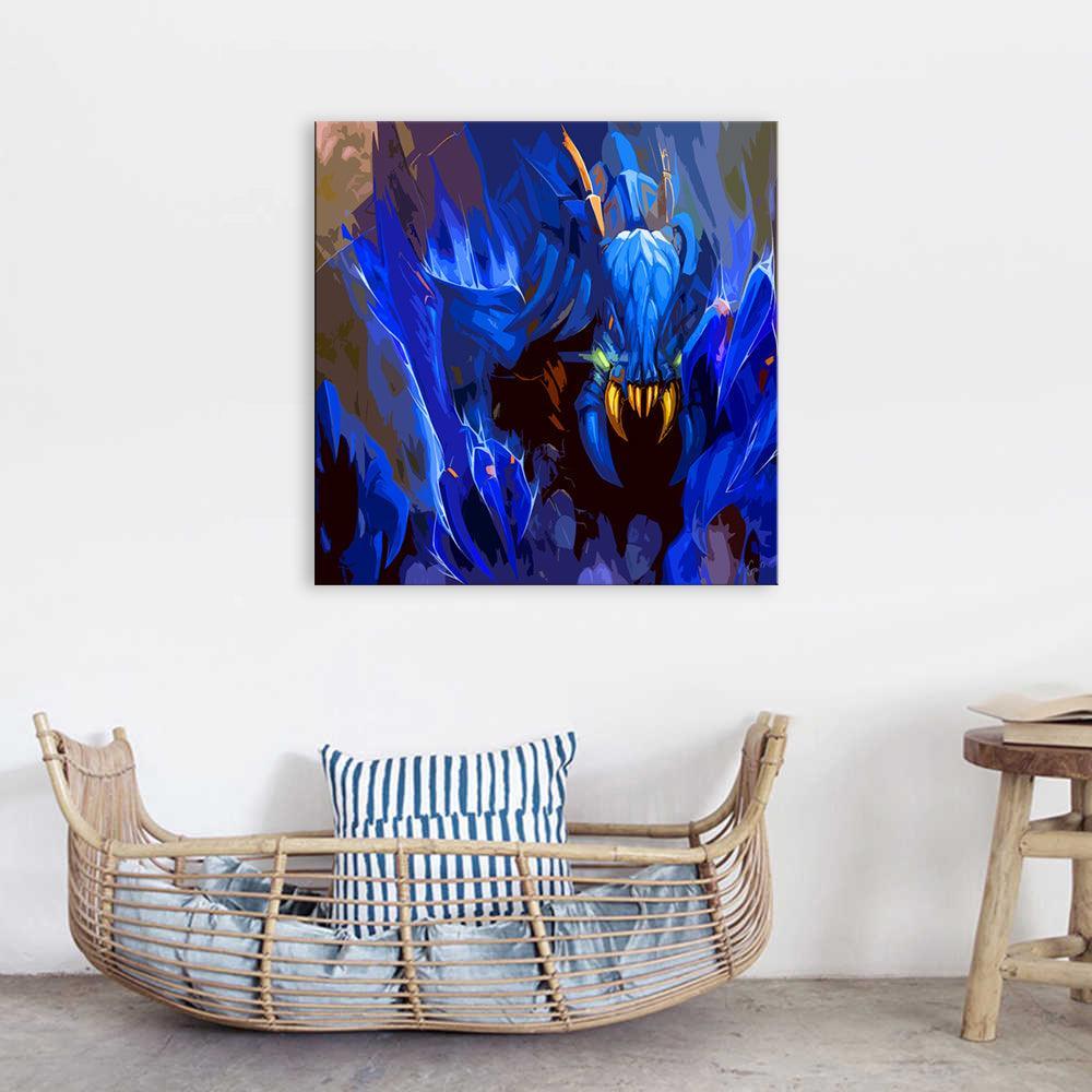 The Blue Sea Monster 1 Piece HD Multi Panel Canvas Wall Art Frame-Original Frame