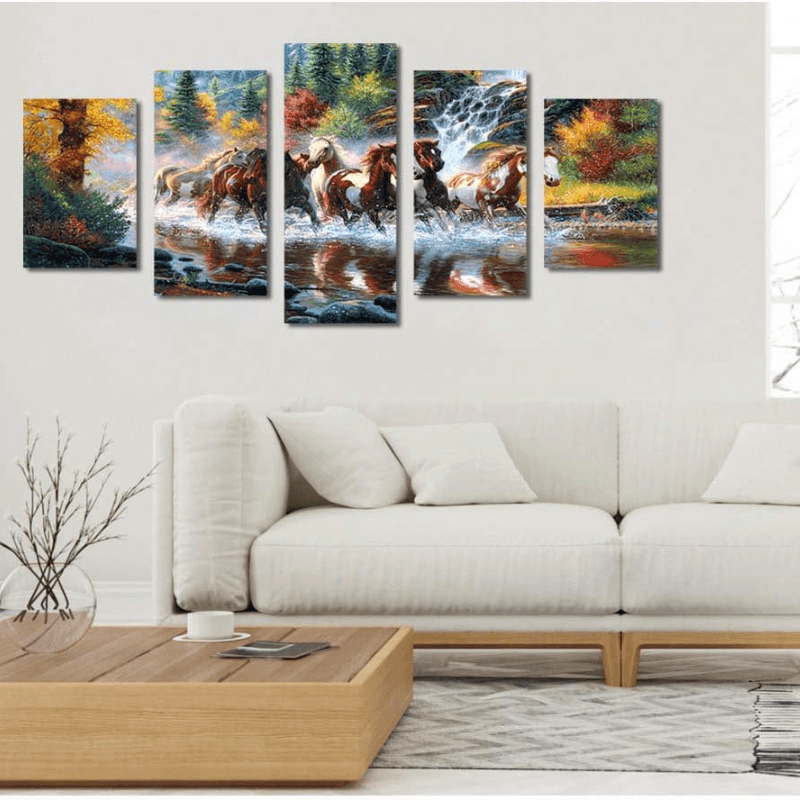 Animal Deer Pictures Vintage Wall Art Canvas Print-Original Frame