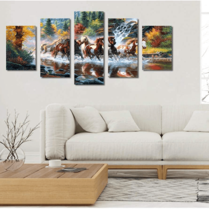 Animal Deer Pictures Vintage Wall Art Canvas Print-Original Frame