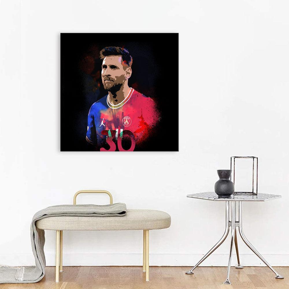 Lionel Messi 1 Piece HD Multi Panel Canvas Wall Art Frame-Original Frame
