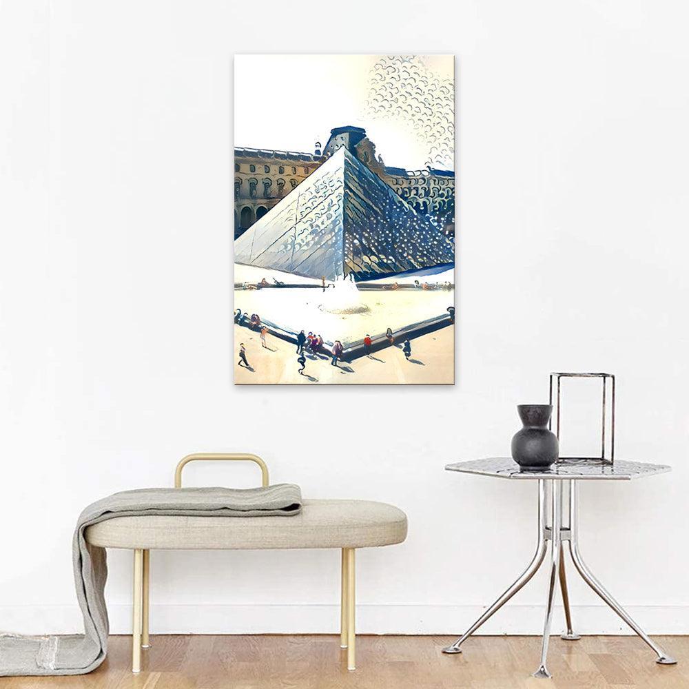 Abstract Louvre Piece HD Multi Panel Canvas Wall Art Frame-Original Frame