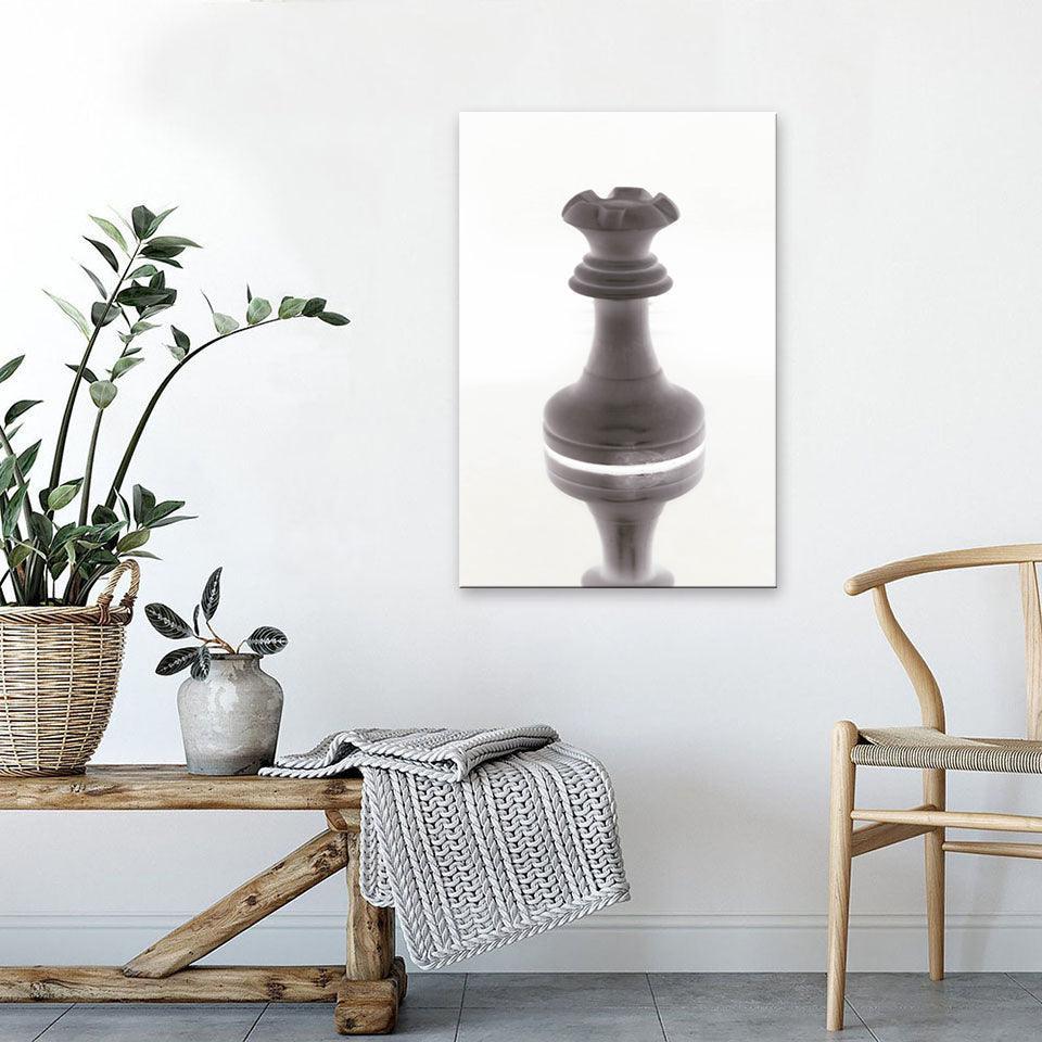 The Chess White Portrait 1 Piece HD Multi Panel Canvas Wall Art Frame-Original Frame