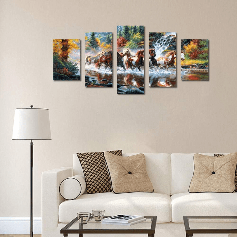 Animal Deer Pictures Vintage Wall Art Canvas Print-Original Frame