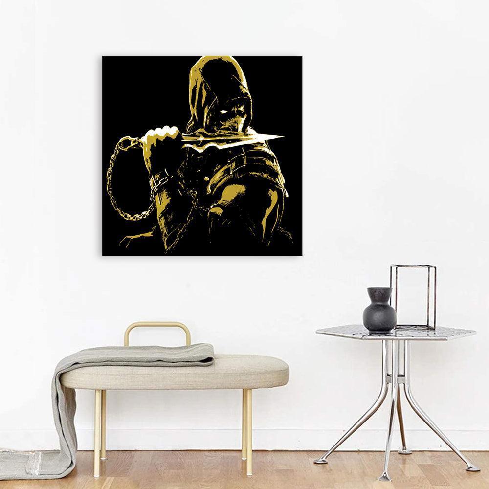 Black & Yellow 1 Piece HD Multi Panel Canvas Wall Art Frame-Original Frame