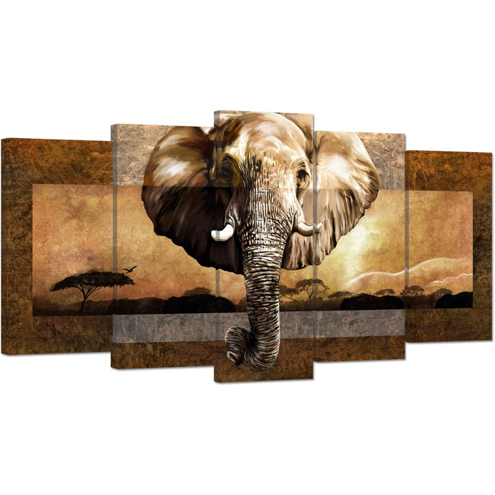African Elephant Canvas Art