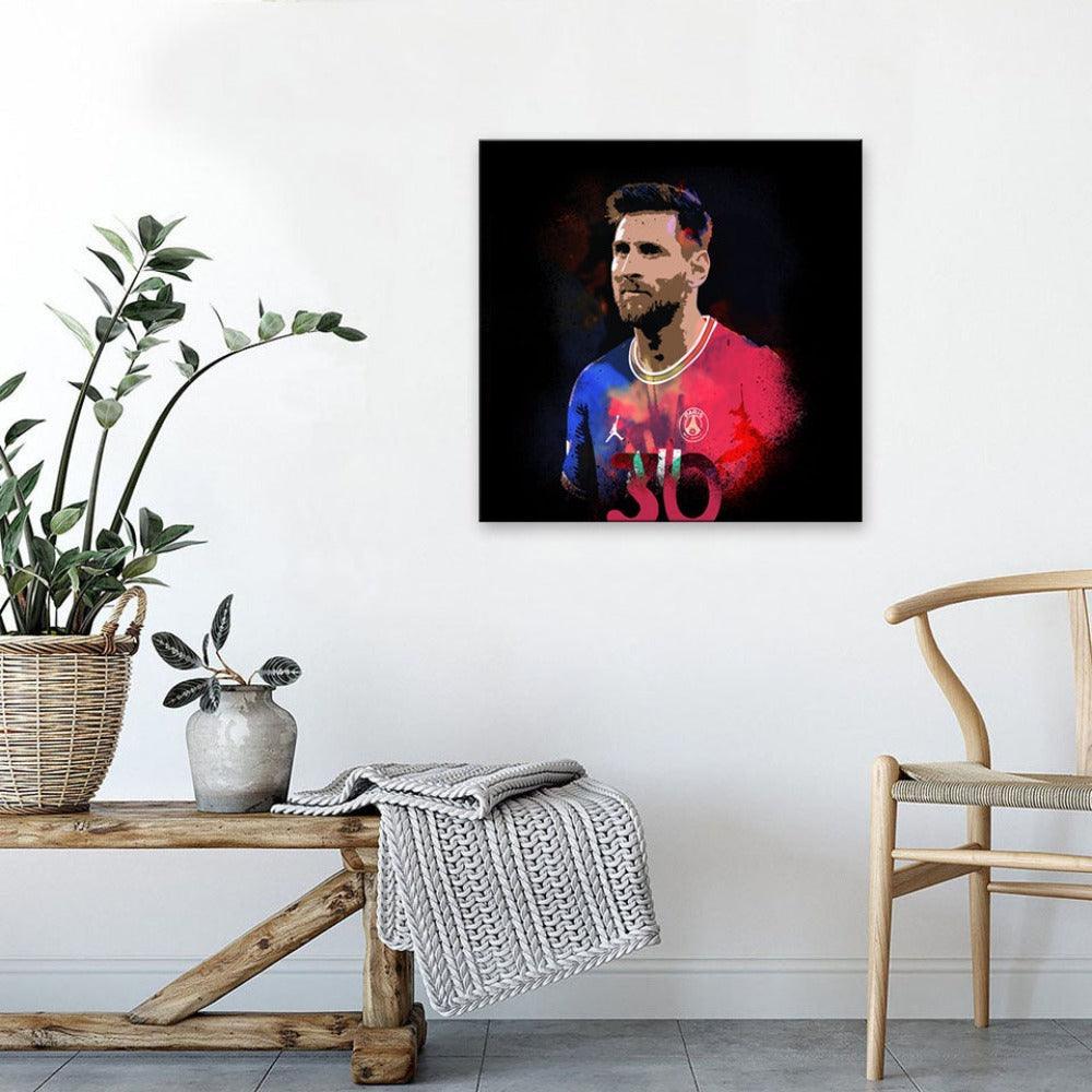 Lionel Messi 1 Piece HD Multi Panel Canvas Wall Art Frame-Original Frame