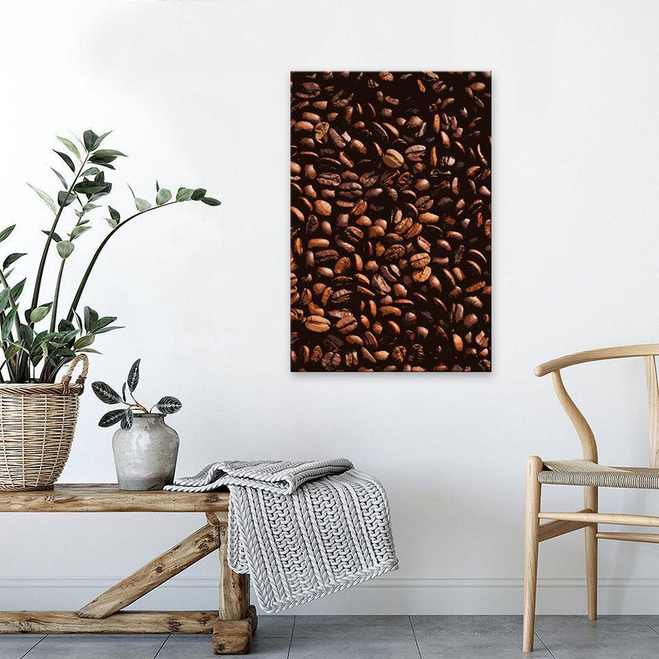 The Abstract Coffee Beans 1 Piece HD Multi Panel Canvas Wall Art Frame-Original Frame