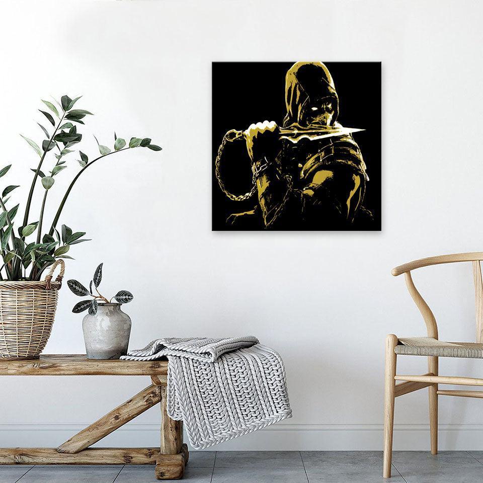 Black & Yellow 1 Piece HD Multi Panel Canvas Wall Art Frame-Original Frame