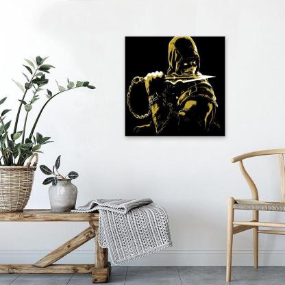 Black & Yellow 1 Piece HD Multi Panel Canvas Wall Art Frame-Original Frame