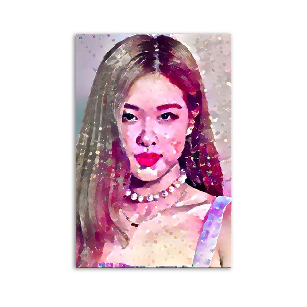 Blonde Girl 1 Piece HD Multi Panel Canvas Wall Art Frame-Original Frame