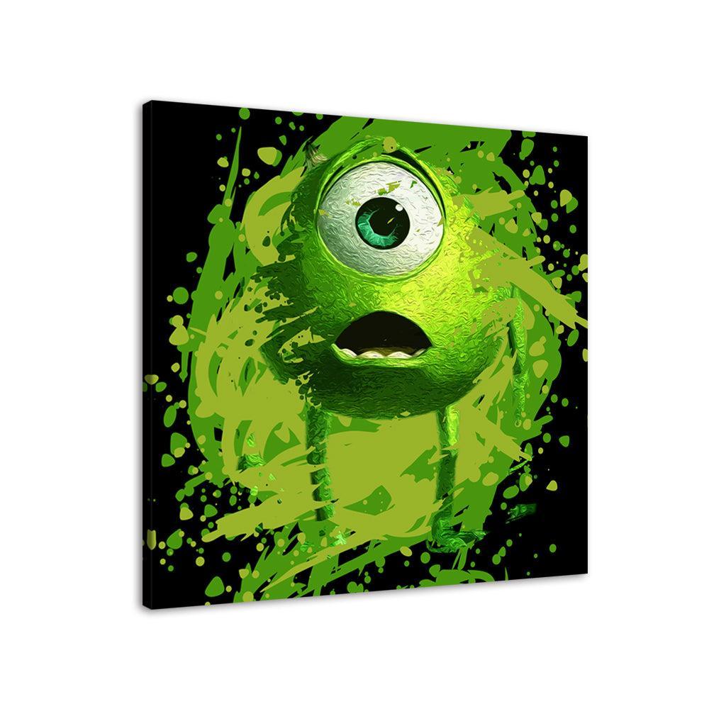 Mike Wazowski Monsters Inc 1 Piece HD Multi Panel Canvas Wall Art Frame-Original Frame