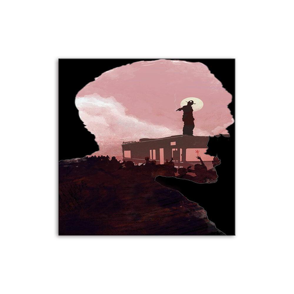 The Walking Pink 1 Piece HD Multi Panel Canvas Wall Art Frame-Original Frame