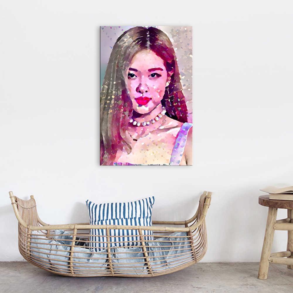 Blonde Girl 1 Piece HD Multi Panel Canvas Wall Art Frame-Original Frame