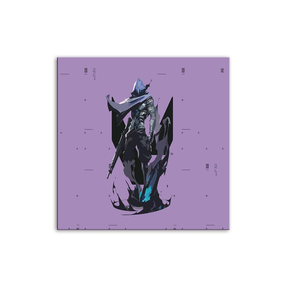 Purple Fortnite Cartoon 1 Piece HD Multi Panel Canvas Wall Art-Original Frame