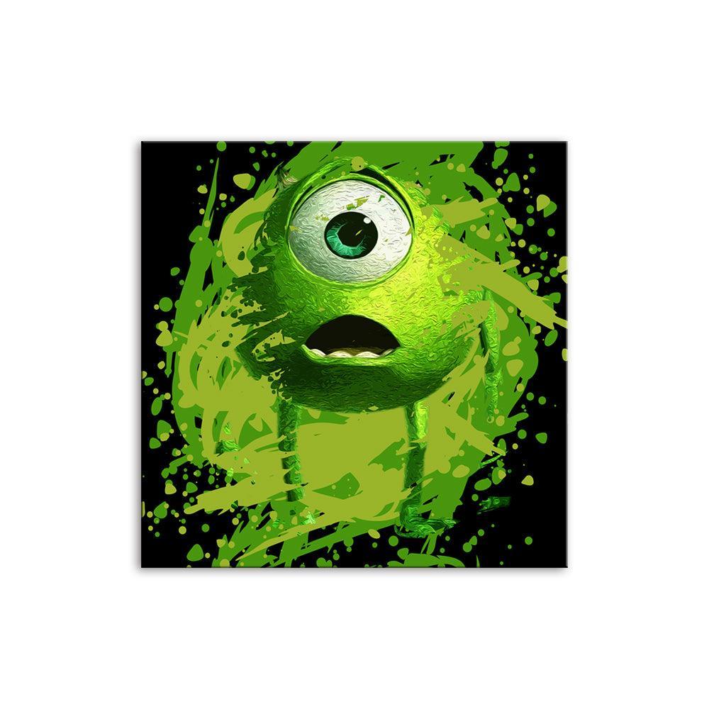 Mike Wazowski Monsters Inc 1 Piece HD Multi Panel Canvas Wall Art Frame-Original Frame