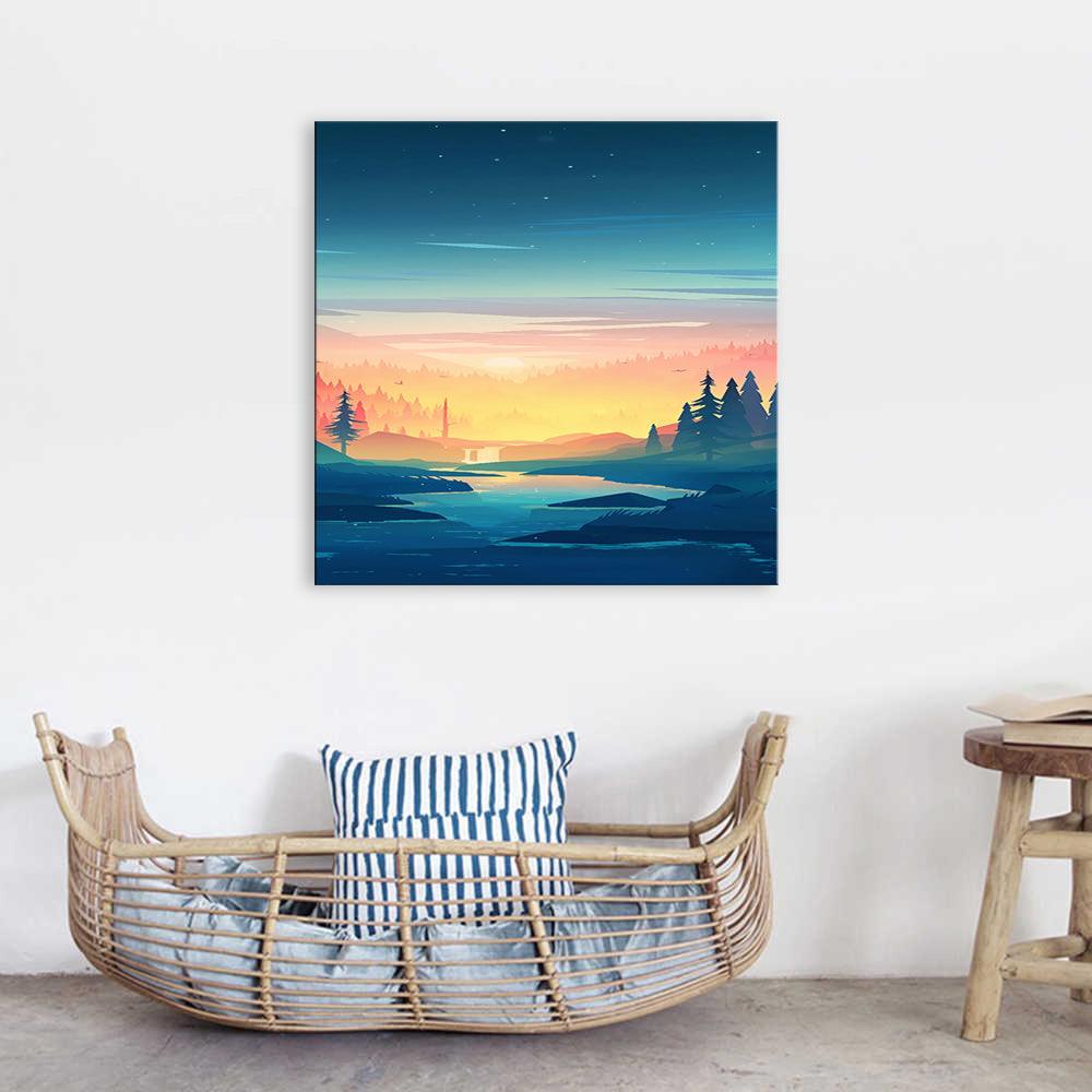 The Clear Sky 1 Piece HD Multi Panel Canvas Wall Art Frame-Original Frame