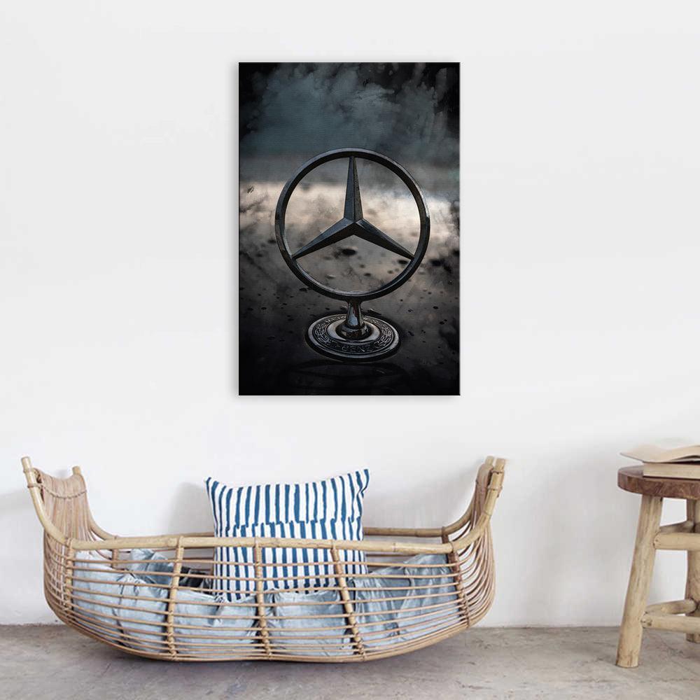 The Silver Black Car 1 Piece HD Multi Panel Canvas Wall Art Frame-Original Frame