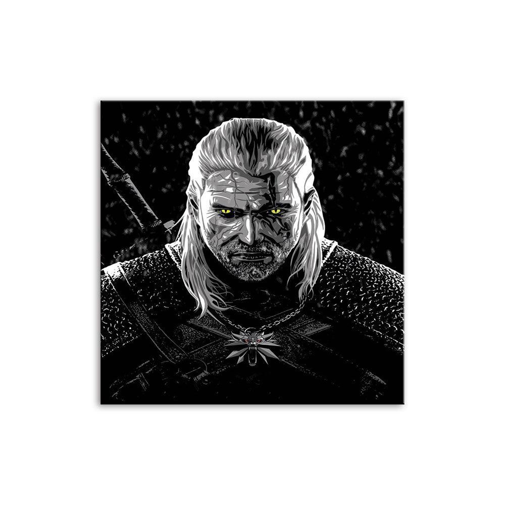 Black And White Warrior Portrait 1 Piece HD Multi Panel Canvas Wall Art Frame-Original Frame
