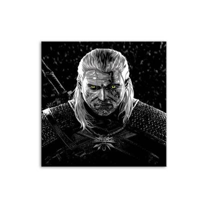 Black And White Warrior Portrait 1 Piece HD Multi Panel Canvas Wall Art Frame-Original Frame