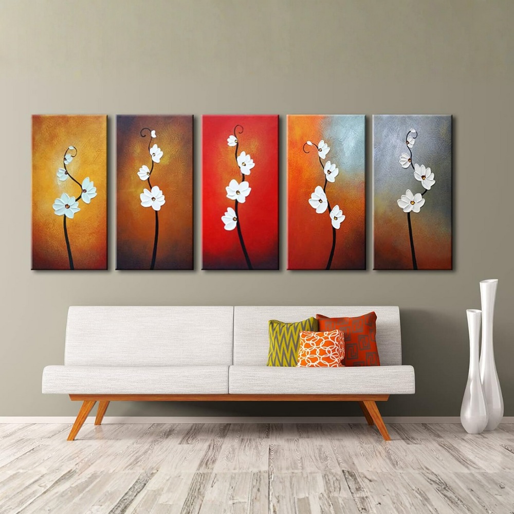 [Copy]Full Moon Ocean Canvas Art 5 Piece Wall Decor
