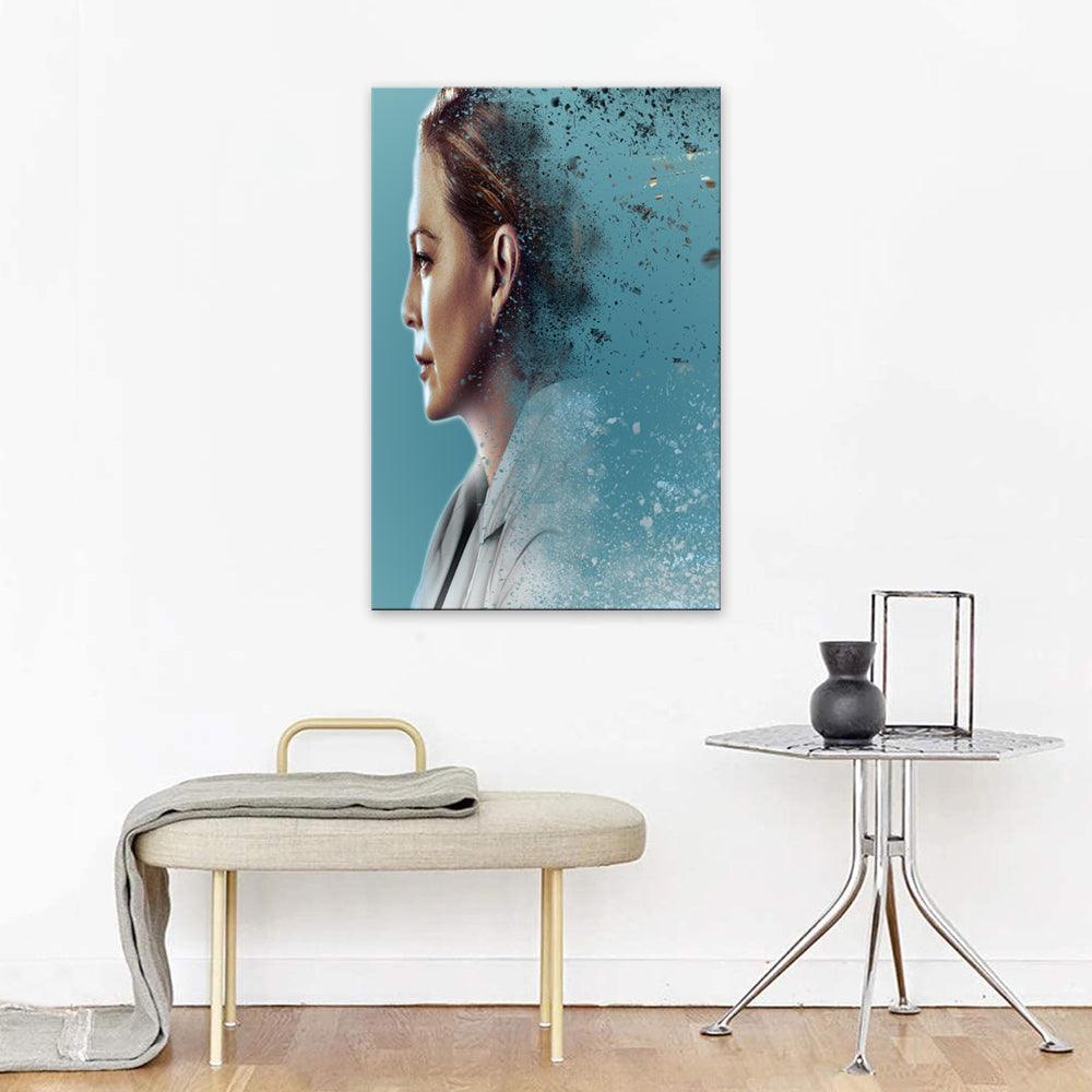 Blue Meredith Grey 1 Piece HD Multi Panel Canvas Wall Art Frame-Original Frame