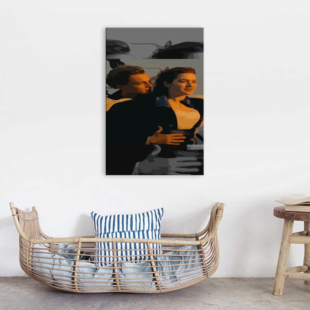 The Titanic Sunset Scene 1 Piece HD Multi Panel Canvas Wall Art Frame-Original Frame