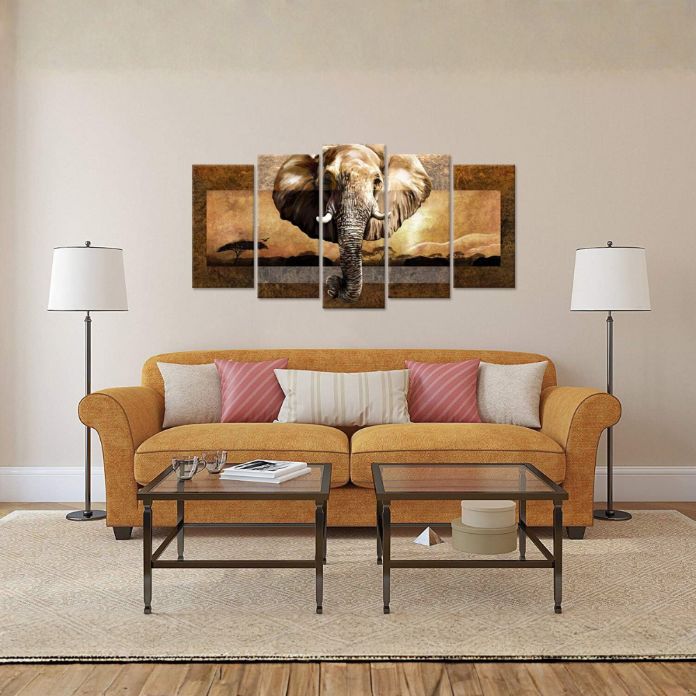 African Elephant Canvas Art
