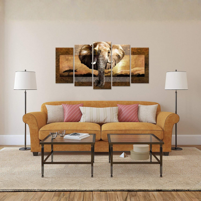 African Elephant Canvas Art