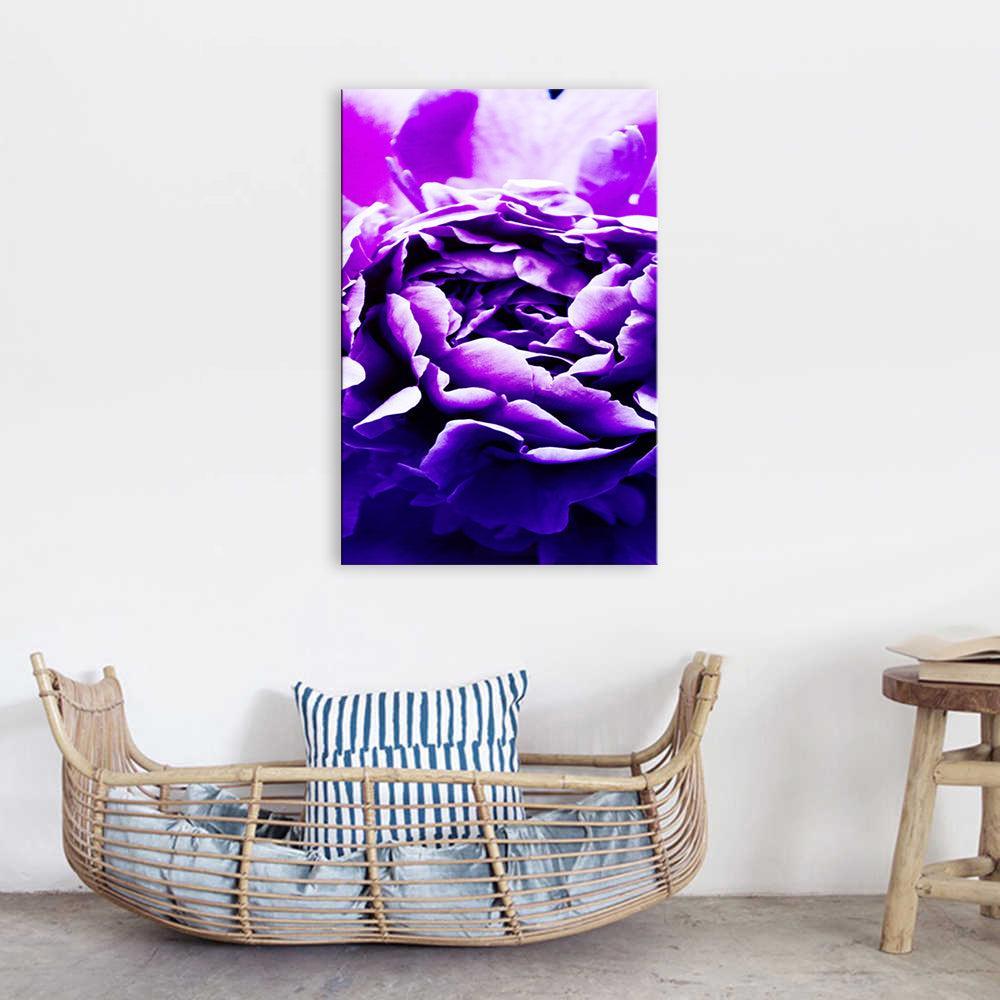 The Purple Flower 1 Piece HD Multi Panel Canvas Wall Art Frame-Original Frame