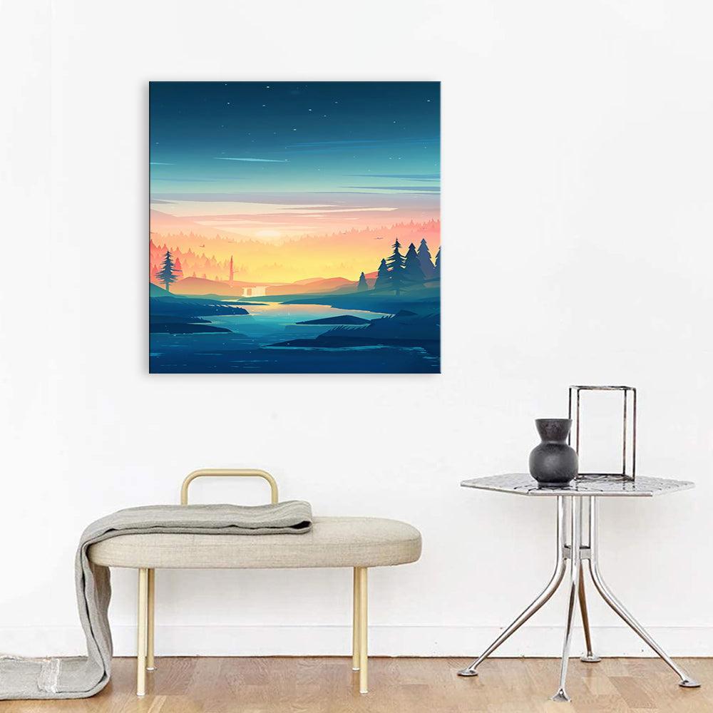 The Clear Sky 1 Piece HD Multi Panel Canvas Wall Art Frame-Original Frame