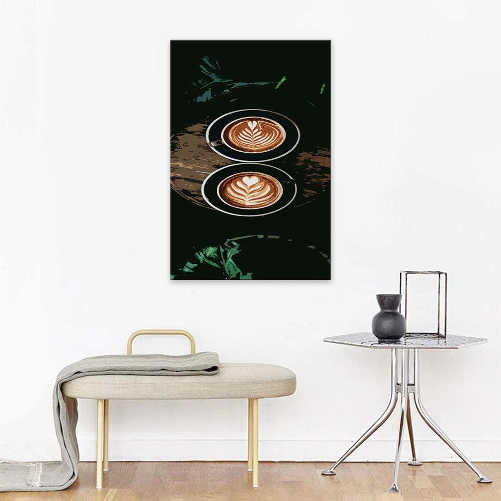 The Abstract Coffee Leaves 1 Piece HD Multi Panel Canvas Wall Art Frame-Original Frame
