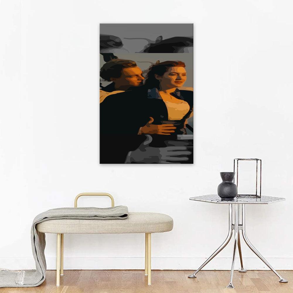 The Titanic Sunset Scene 1 Piece HD Multi Panel Canvas Wall Art Frame-Original Frame