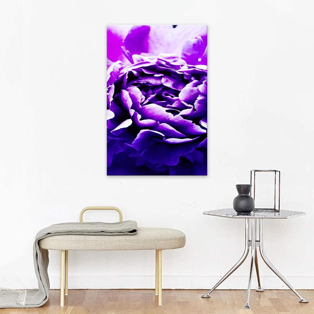 The Purple Flower 1 Piece HD Multi Panel Canvas Wall Art Frame-Original Frame