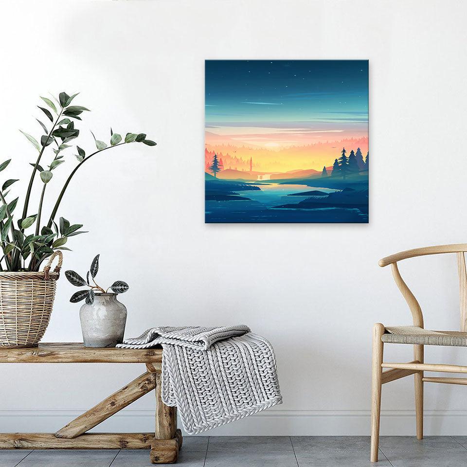 The Clear Sky 1 Piece HD Multi Panel Canvas Wall Art Frame-Original Frame